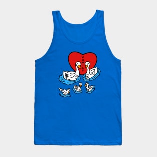 Swans couple love family Tank Top